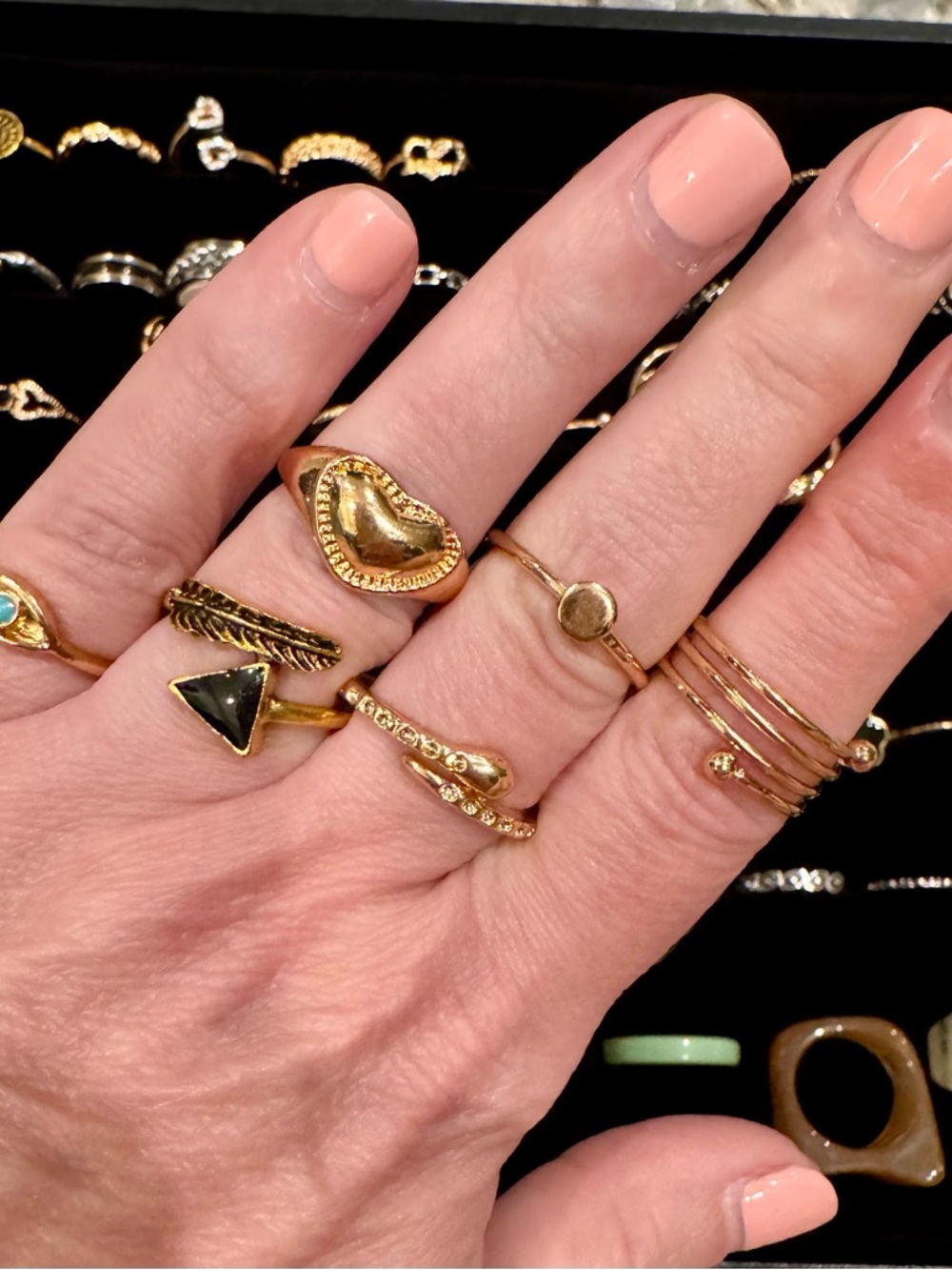 300 Fashion Rings 💍 Mystery Lot | **Dainty Rings - Sizes Mostly 5-9** - Picture 5 of 6